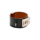 HERMÈS – Collier de Chien bracelet in black Box calfskin – T1