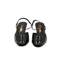 CHANEL – Patent Slingback – Black Patent Leather
