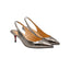 CHRISTIAN LOUBOUTIN – Slingback effet python métallisé – Argent