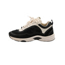 CHANEL – Tweed & Suede Trainers – Black / Off-White