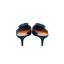 GIANVITO ROSSI – Portofino decorative buckle denim mule – Denim blue