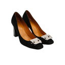 HERMÈS – Escarpin “H-Buckle” suédé – Noir