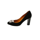 HERMÈS – "H-Buckle" Suede Pump – Black
