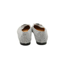 CHANEL – Two-tone tweed & canvas ballerina flats – Grey / Black