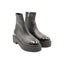 CHANEL – Bottine cap-toe plateforme – Cuir noir & verni