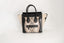 Sac Luggage Phantom Medium en cuir noir et python