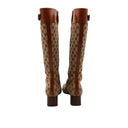 GUCCI – GG monogram & leather boots – Beige / camel
