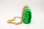 Sac à bandoulière Cassette maxi chaine en cuir Intreccio vert