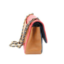 CHANEL – Tricolor Classic Flap Jumbo Bag – Red, blue, and camel quilted leather