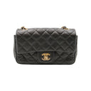 CHANEL – Single flap bag – Black caviar leather