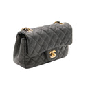 CHANEL – Single flap bag – Black caviar leather