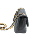 CHANEL – Single flap bag – Black caviar leather