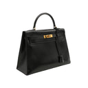 HERMÈS – Kelly 32 – Black Box Calfskin