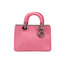 DIOR – Mini Diorissimo – Cuir grainé rose – Bijouterie argentée