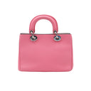 DIOR – Mini Diorissimo – Pink grained leather – Silver hardware