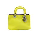 DIOR – Mini Diorissimo – Yellow grained leather – Silver-tone hardware