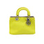 DIOR – Mini Diorissimo – Cuir grainé jaune – Bijouterie argentée