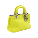DIOR – Mini Diorissimo – Yellow grained leather – Silver-tone hardware