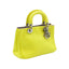 DIOR – Mini Diorissimo – Cuir grainé jaune – Bijouterie argentée