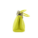 DIOR – Mini Diorissimo – Yellow grained leather – Silver-tone hardware