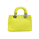 DIOR – Mini Diorissimo – Yellow grained leather – Silver-tone hardware