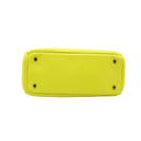 DIOR – Mini Diorissimo – Yellow grained leather – Silver-tone hardware