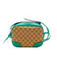 Sac Gucci Bree en toile GG Supreme et cuir vert
